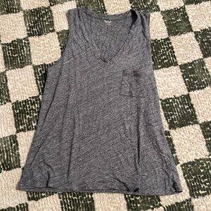 Madewell gray v-neck pocket tank